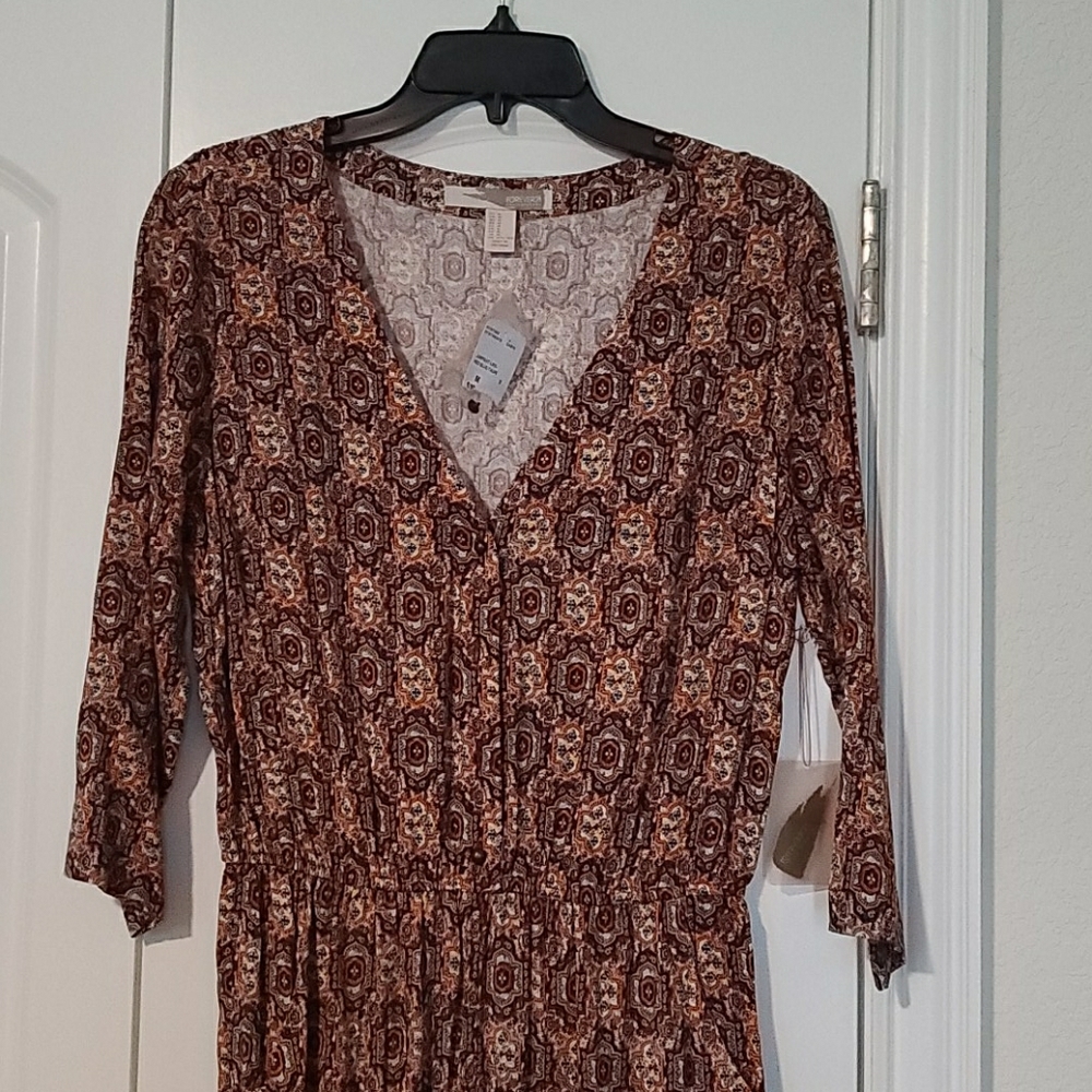 Full length 3/4 sleeve romper